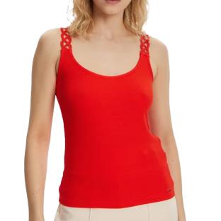 Débardeur Rouge Femme Morgan DOUBI pas cher