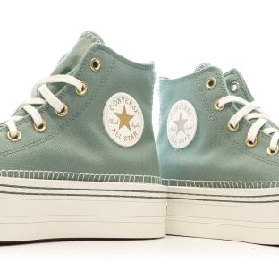 Baskets Verte Femme Converse All Star Modern Lift Platform vue 7