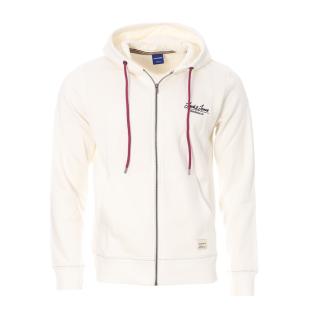 Sweat Zippé Blanc Homme Jack & Jones Jorpall pas cher