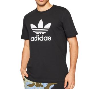 T-shirt Noir Homme Adidas Trèfle vue 0