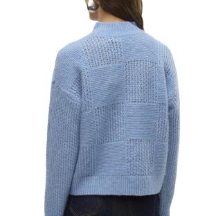 Pull Bleu Femme Vero Moda Moon vue 2