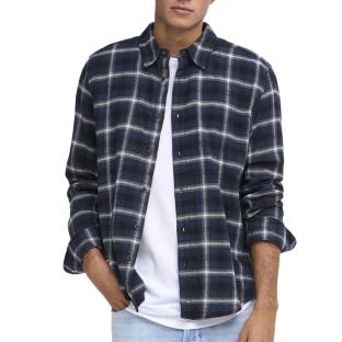 Chemise à carreaux Bleu Marine Homme Jack & Jones Flannel vue 0