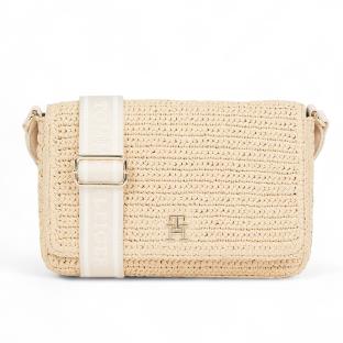 Sac à Bandoulière Beige Femme Tommy Hilfiger Th Spring Logo pas cher
