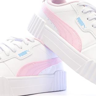 Baskets Blanc/Rose Fille Puma Carina 3.0 Jelly vue 0