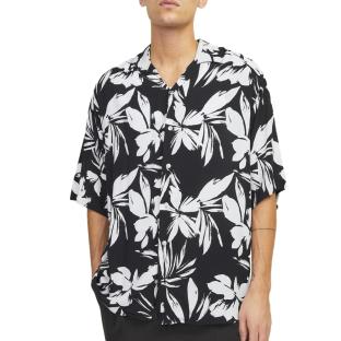 Chemisette Marine/Blanche Homme Jack & Jones Resort Floral pas cher