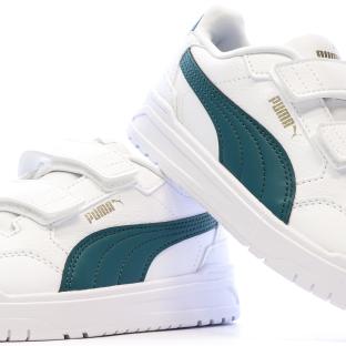 Zapatillas blancas/verdes para niño de Puma 403740 ver 0