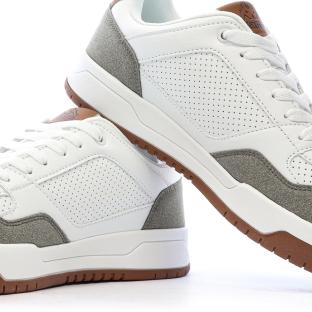 Baskets Blanches/Taupes Homme Kappa Logo Manis vue 7