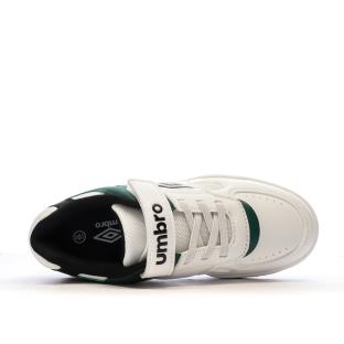 Baskets Blanches/Noires/Vert Garçon Umbro Travys vue 4