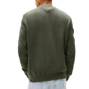 Pull Kaki Homme Tommy Hilfiger Slims vue 2
