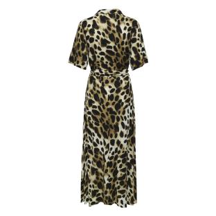 Robe Imprimé Léopard Marron/Écru Femme Starsezen Life 2/4 vue 2