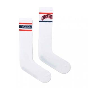 2x Paires de Chaussettes Blanc/Marine/Rouge Homme Converse E1236W pas cher