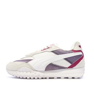 Baskets Blanches/Violettes Femme Puma Blktop pas cher