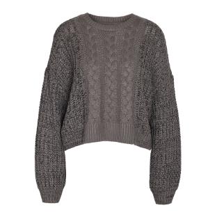 Pull en Maille Gris Femme Noisy May Cable pas cher