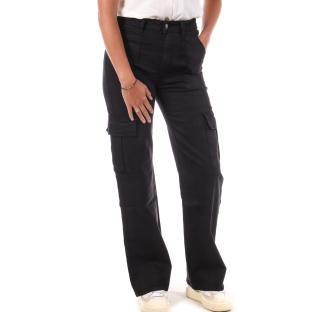 Pantalon Cargo Noir Femme My Tinas Cargo Wide Leg pas cher