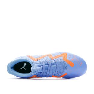 Chaussures de Football Bleu/Orange Garçon Puma Future Play vue 4