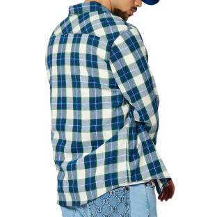 Men's Blue Checkered Shirt Kaporal KIRK Photo of the Espace des Marques %store% store - view of %key%