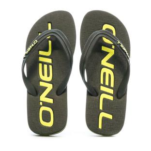 Tongs Noir/Jaune Garçon O'Neill Profile Logo vue 3