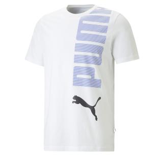 T-shirt Blanc/Bleu Homme Puma Ess+ 673370-11 pas cher