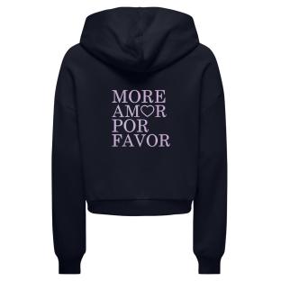 Sweat à Capuche Noir Fille Kids ONLY Amor Life vue 0
