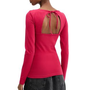 T-shirt Rose Foncé Femme Tommy Hilfiger Tjw Slim S Flag vue 0