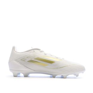 Chaussures de football Blanches/Doré Garçon Adidas F50 League vue 0
