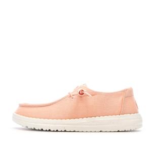 Chaussures Orange Femme Hey Dude Wendy Stretch pas cher