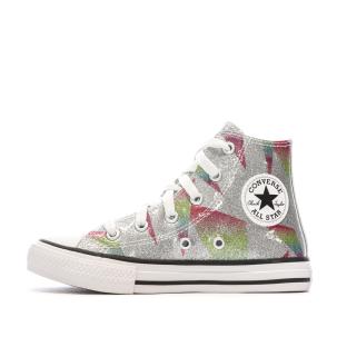 Baskets Grises à paillettes Fille Converse All Star Glitter pas cher