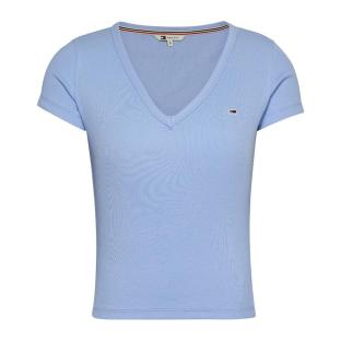 T-shirt Bleu Femme Tommy Hilfiger Essential pas cher