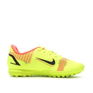 Chaussures de Foot Jaune Junior Nike Jr Vapor 14 Academy TF vue 2