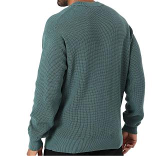 Pull Vert Foret Homme Calvin Klein Jeans Waffle vue 2