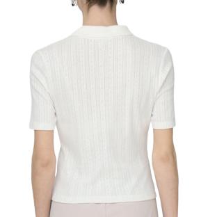 Polo Ecru Femme JDY Salsa vue 2