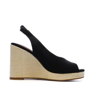 Sandales Noires Femme Tommy Hilfiger Wedge vue 2