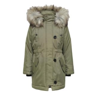 Parka Kaki Fille Kids ONLY Kogiris Parka pas cher