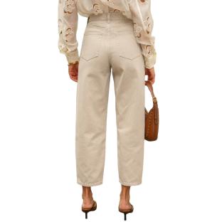 Jean Barrel Beige Femme Oraije Bony vue 0
