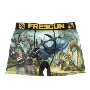 Boxer Vert/Jaune Homme Freegun Soldat pas cher