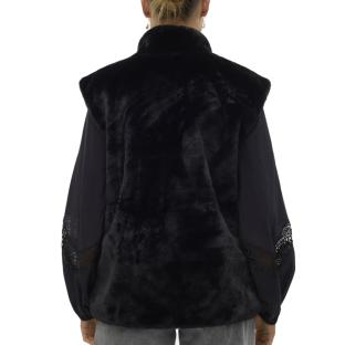 Gilet Fausse Fourrure Noir Femme Vero Moda Japoppy vue 2