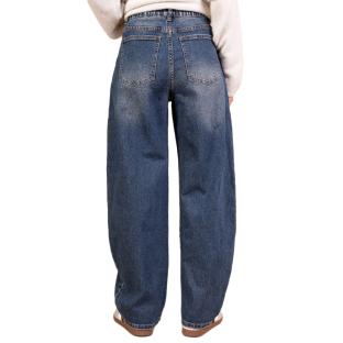 Jean Ballon Bleu Foncé Femme Monday Premium vue 2