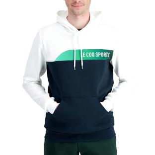 Sweat Marine/Blanc Homme Le Coq Sportif Hoody pas cher