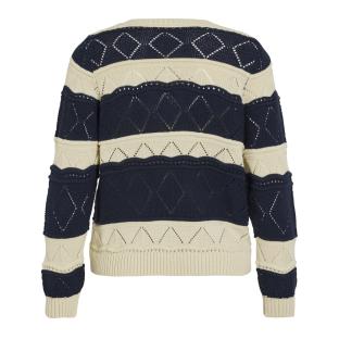 Pull Beige/Marine Femme Vila Lolise vue 2