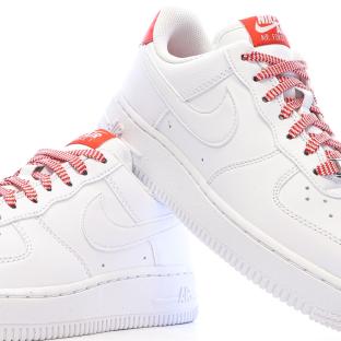 Baskets Blanches/Rouge Mixte Nike Air Force 1 07 vue 7