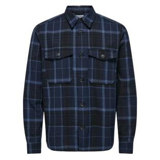 Veste Marine/Bleu Homme Only & Sons kodyl pas cher