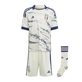 Italie Mini-Kit Extérieur Blanc Junior Adidas 22/23 pas cher