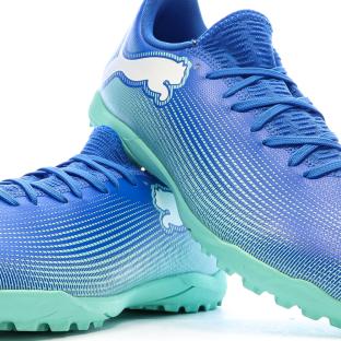 Chaussures de Foot Bleues Homme Puma Future 7 Play TT vue 7