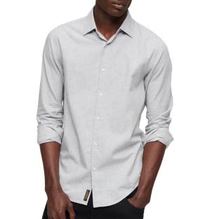 Chemise Bleu/Gris Homme Superdry Smart Shirt pas cher