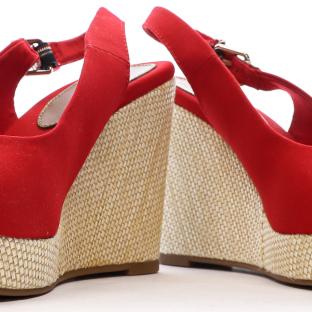 Sandales Compensées Rouge Femme Tommy Hilfiger Iconic Elena vue 7
