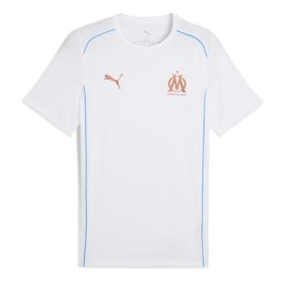 OM T-Shirt Blanc/Bleu Homme Puma Casuals pas cher