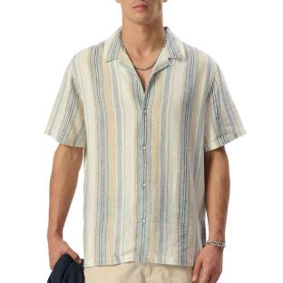 Chemise Beige/Bleu Homme Teddy Smith Keith pas cher
