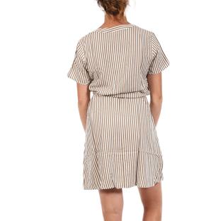Robe Rayure Marron/Blanc Femme JDY Life vue 0