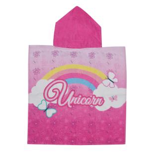 Pink Poncho Girl Sport Zone Unicorn Photo of the Espace des Marques %store% store - view of %key%