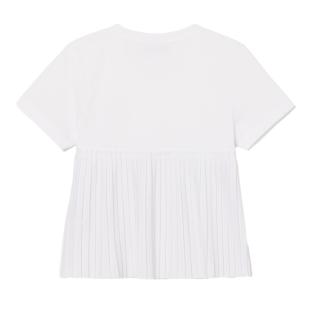 T-Shirt Blanc Fille Lacoste TJ8445 vue 0